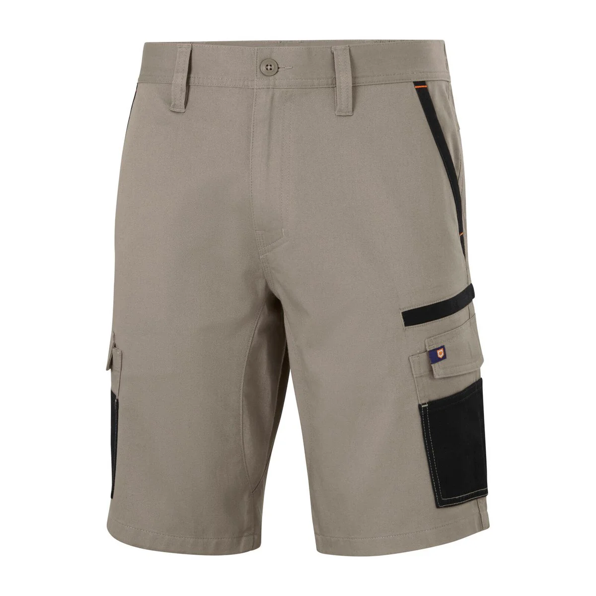 Citeco Size 107r Khaki Mid Shorts Cotton Stretch Cargo - 98% Cotton - UPF 50+ Sun Protection - Image 2
