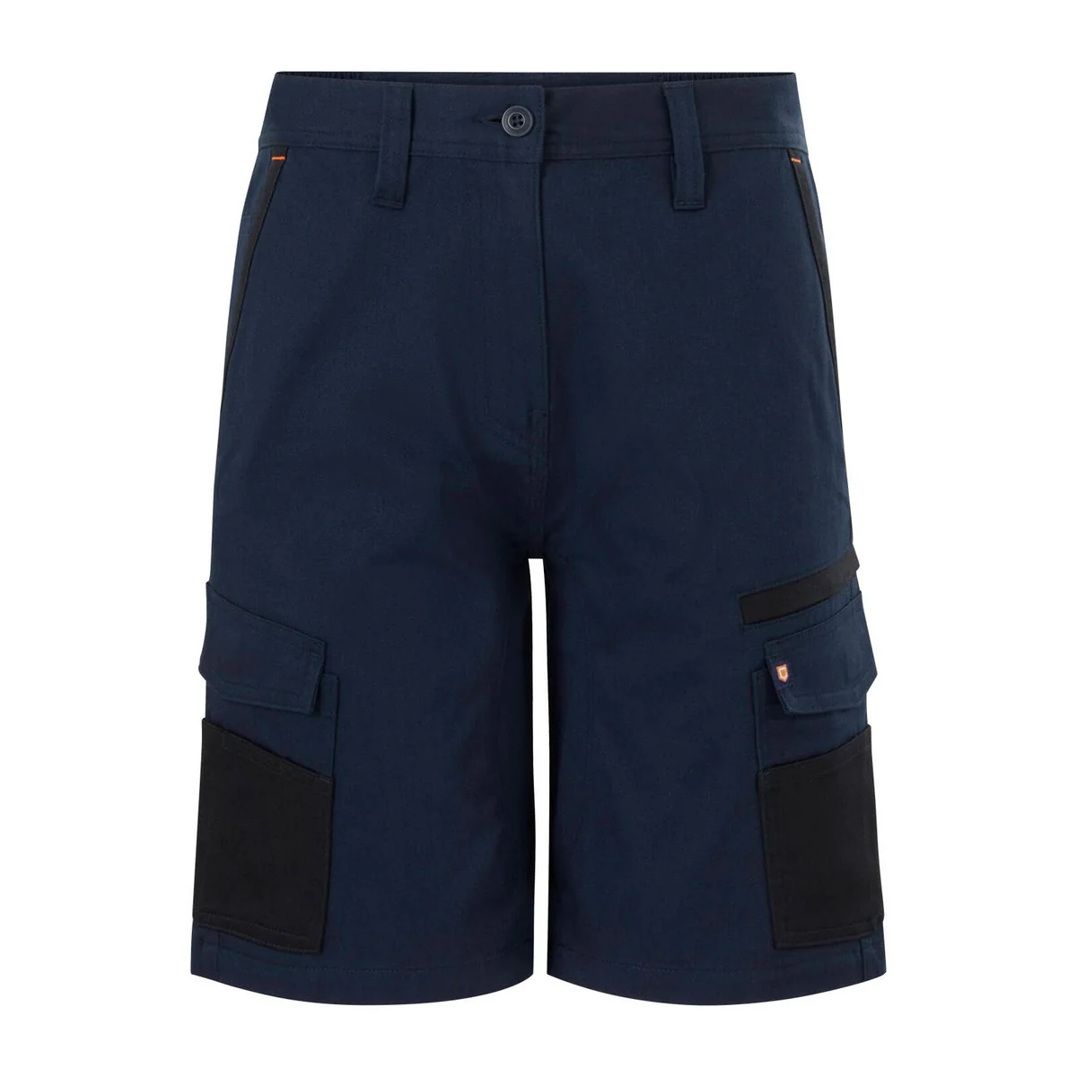 Citeco Size 12 Navy Womens Mid Shorts Cotton Stretch - Comfortable Fit - Versatile Style