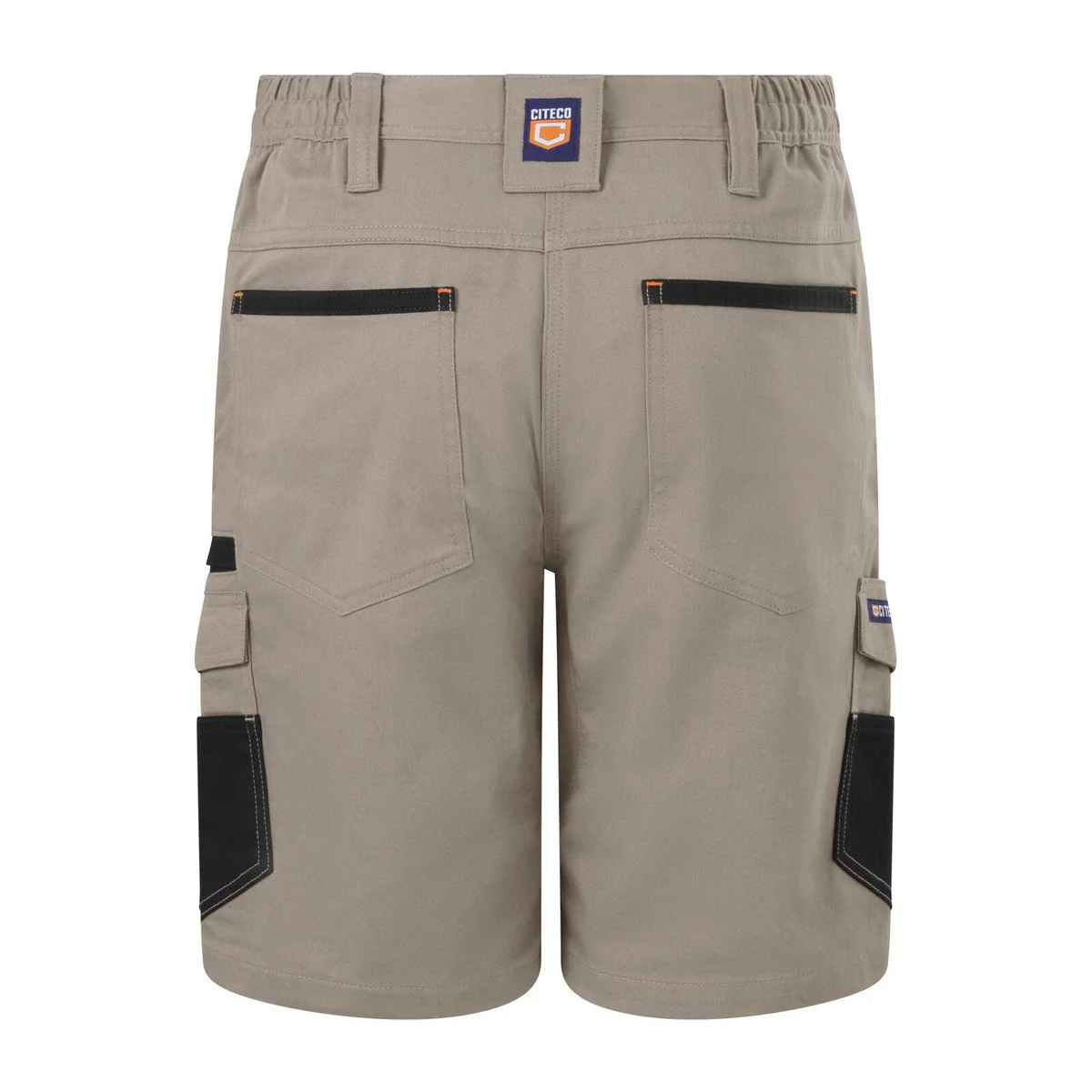 Citeco Size 14 Womens Mid Shorts 240mm Khaki - Cotton Stretch - UPF 50+ - Image 3