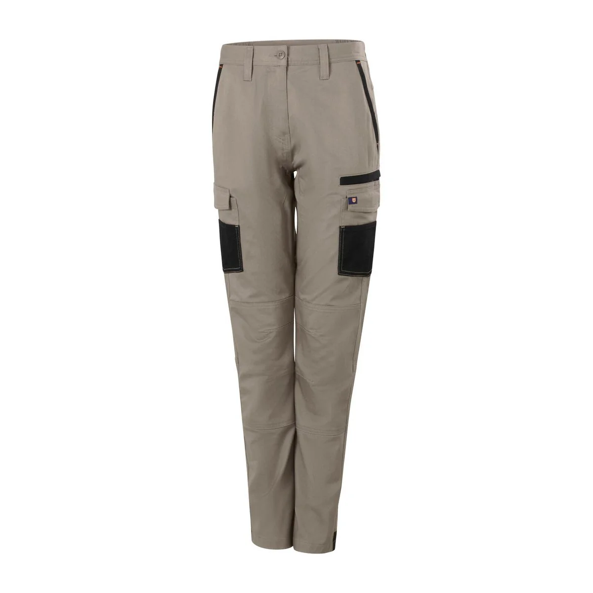 Citeco Size 8 Womens Cargo Pant - Khaki - Cotton Stretch - Slim Fit - UPF 50+ - Image 2