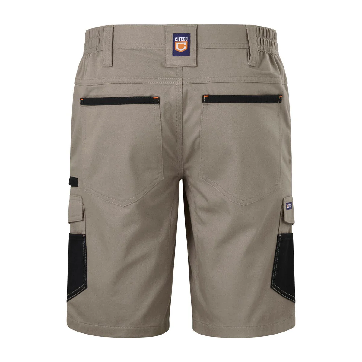Citeco Size 87r Khaki Mid Shorts Cotton Stretch Cargo - 98% Cotton - UPF 50+ Sun Protection - Image 3