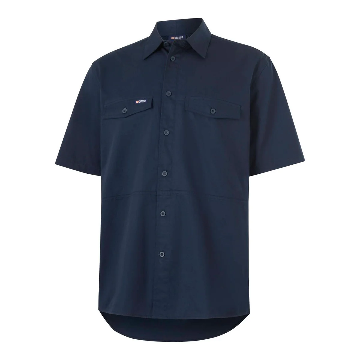 Citeco Size L Navy Short Sleeve Shirt - Lightweight Breathable Cotton - UPF 50+ - Image 2