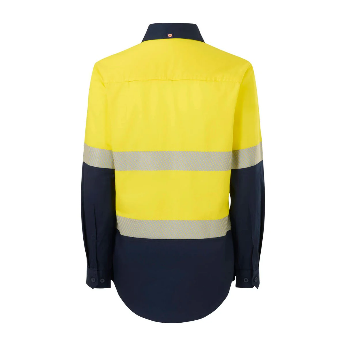 Citeco Womens Long Sleeve Shirt Size 8 - Hi Vis Yellow Navy - UPF 50+ - Image 3