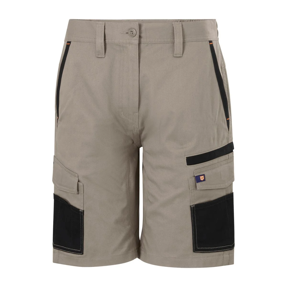Citeco Womens Mid Shorts Size 8 - Khaki - Cotton Stretch - UPF 50+ - Image 2