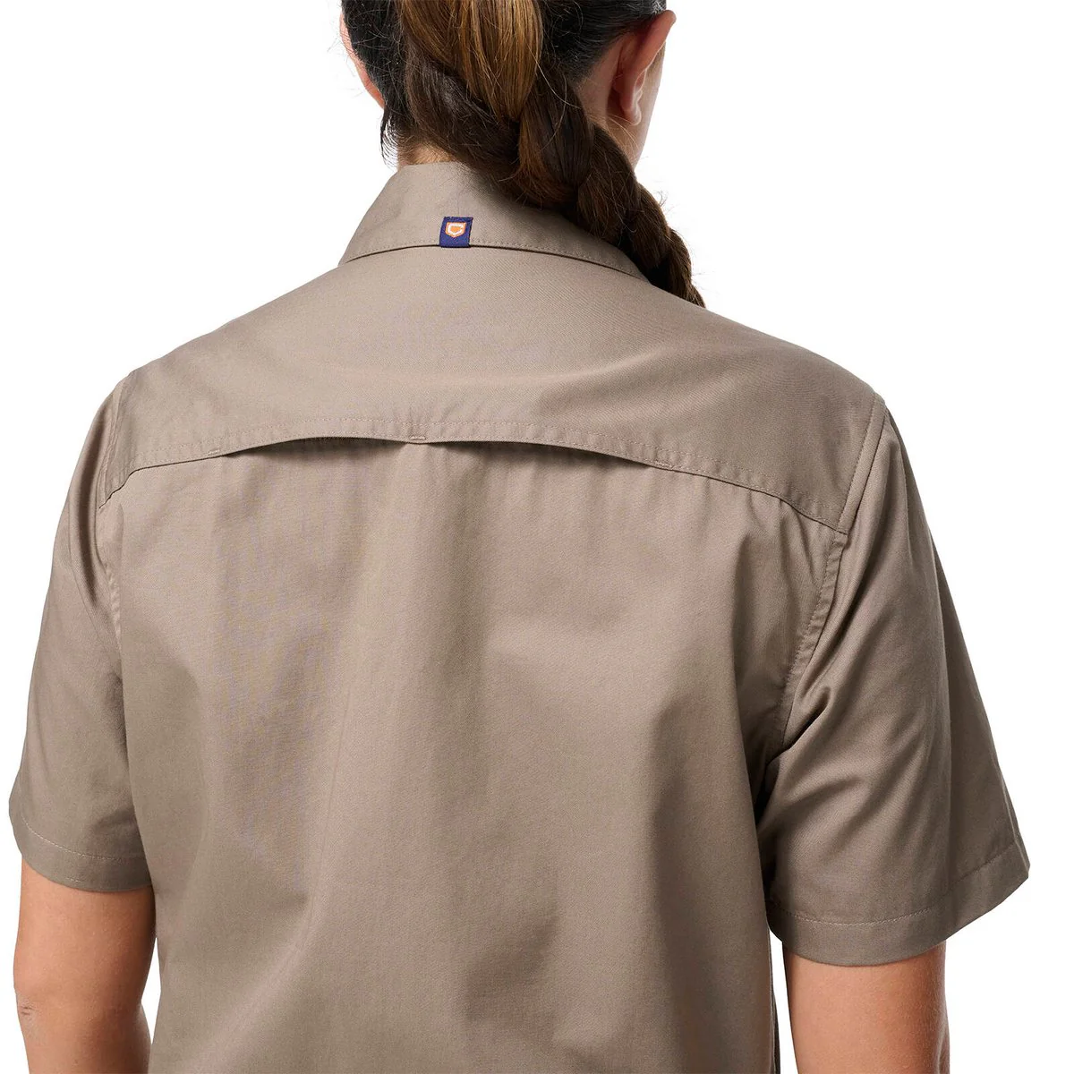 Citeco Womens Short Sleeve Shirt Size 14 - Khaki - Lightweight Cotton - UPF 50+ - Image 5
