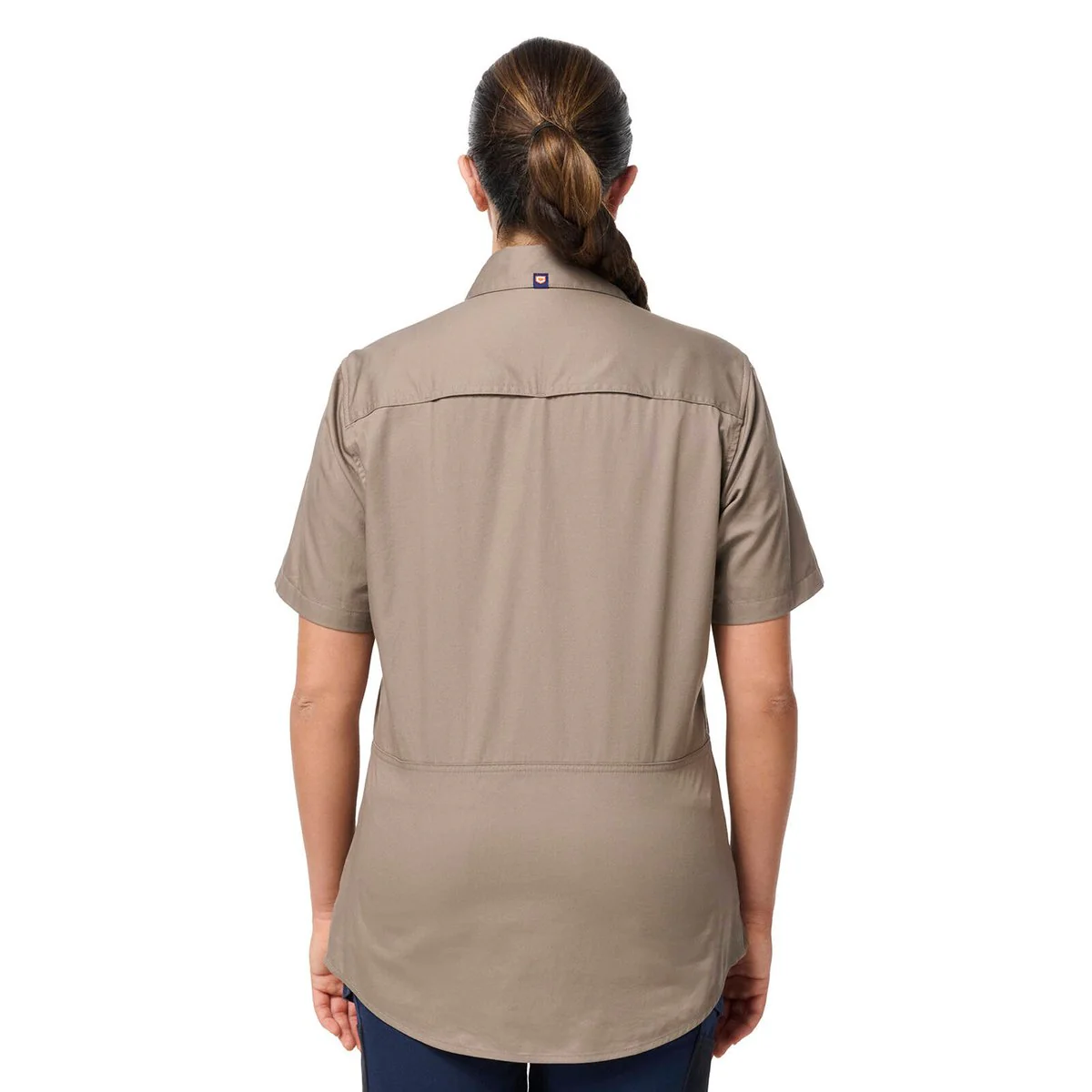 Citeco Womens Short Sleeve Shirt Size 16 - Khaki - UPF 50+ Protection - Breathable Cotton - Image 2