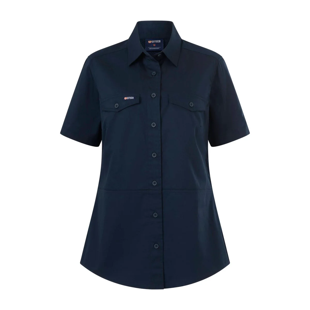 Citeco Womens Short Sleeve Shirt Size 18 - Navy - UPF 50+ Protection - Ventilation