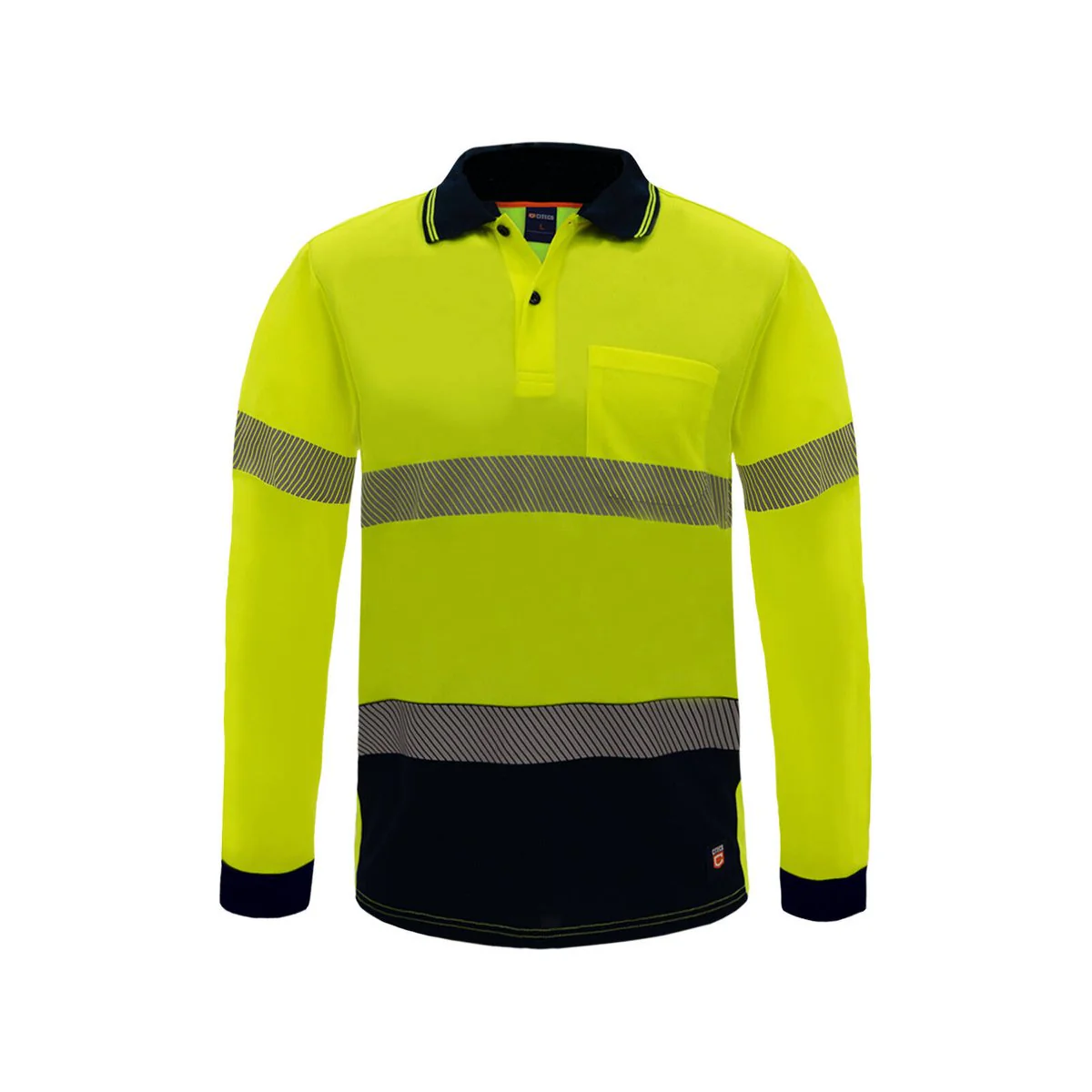 Citeco Yellow Hi Vis Long Sleeve Polo Small - Reflective - Lightweight - Comfortable