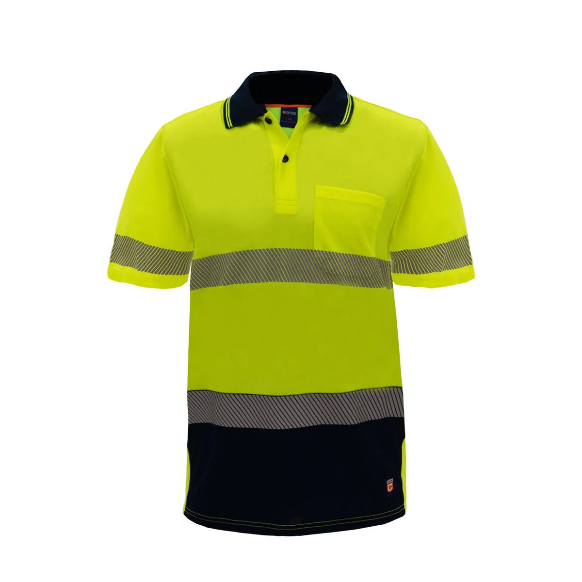 Citeco Yellow Hi Vis Short Sleeve Polo Medium - Reflective Tape - Breathable