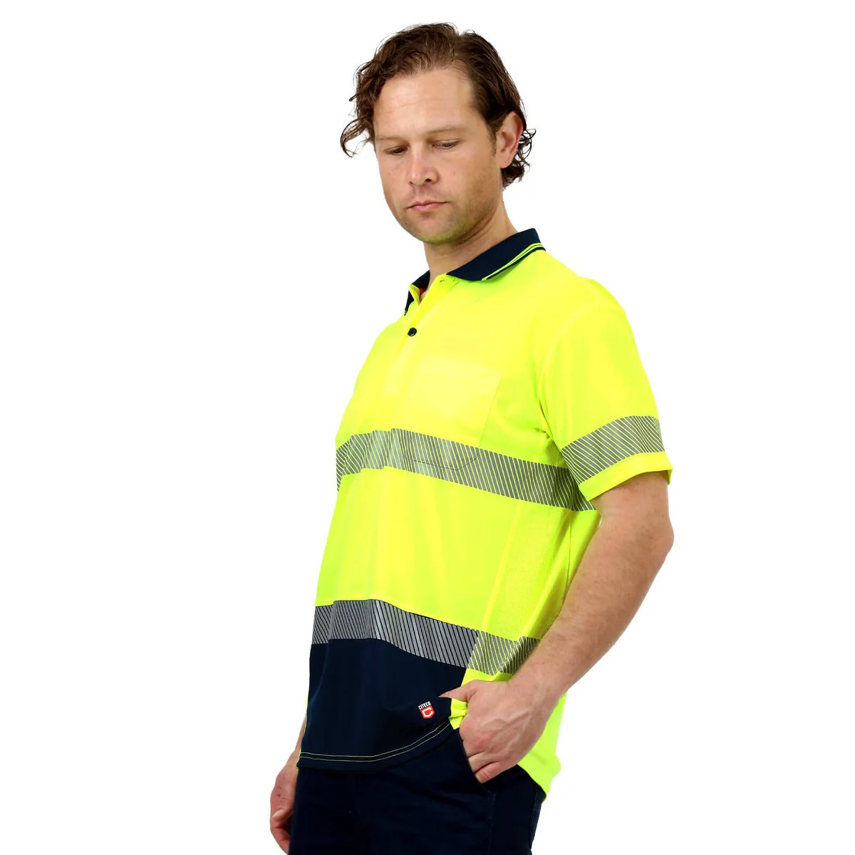Citeco Yellow Hi Vis Short Sleeve Polo XL - Reflective - Lightweight - Breathable - Image 3