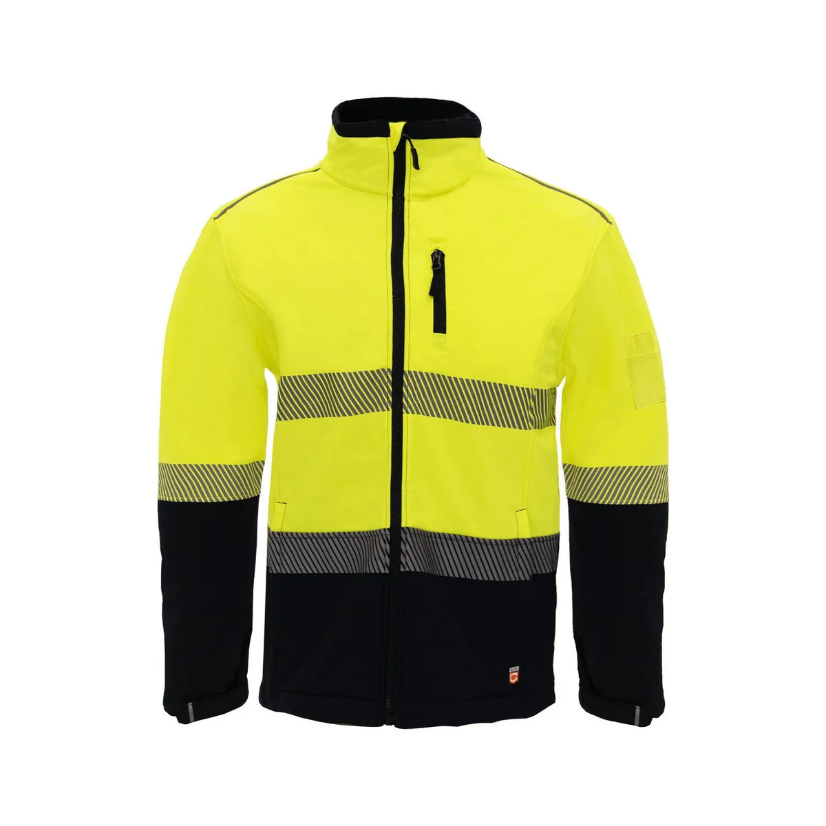 Citeco Yellow Hi Vis Soft Shell Jacket - Large - UPF 50+ - Fleece Lined - Image 2
