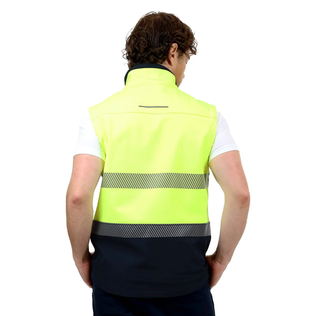 Citeco Yellow Hi Vis Soft Shell Vest Medium - 500mm x 820mm - Warm & Reflective - Image 5