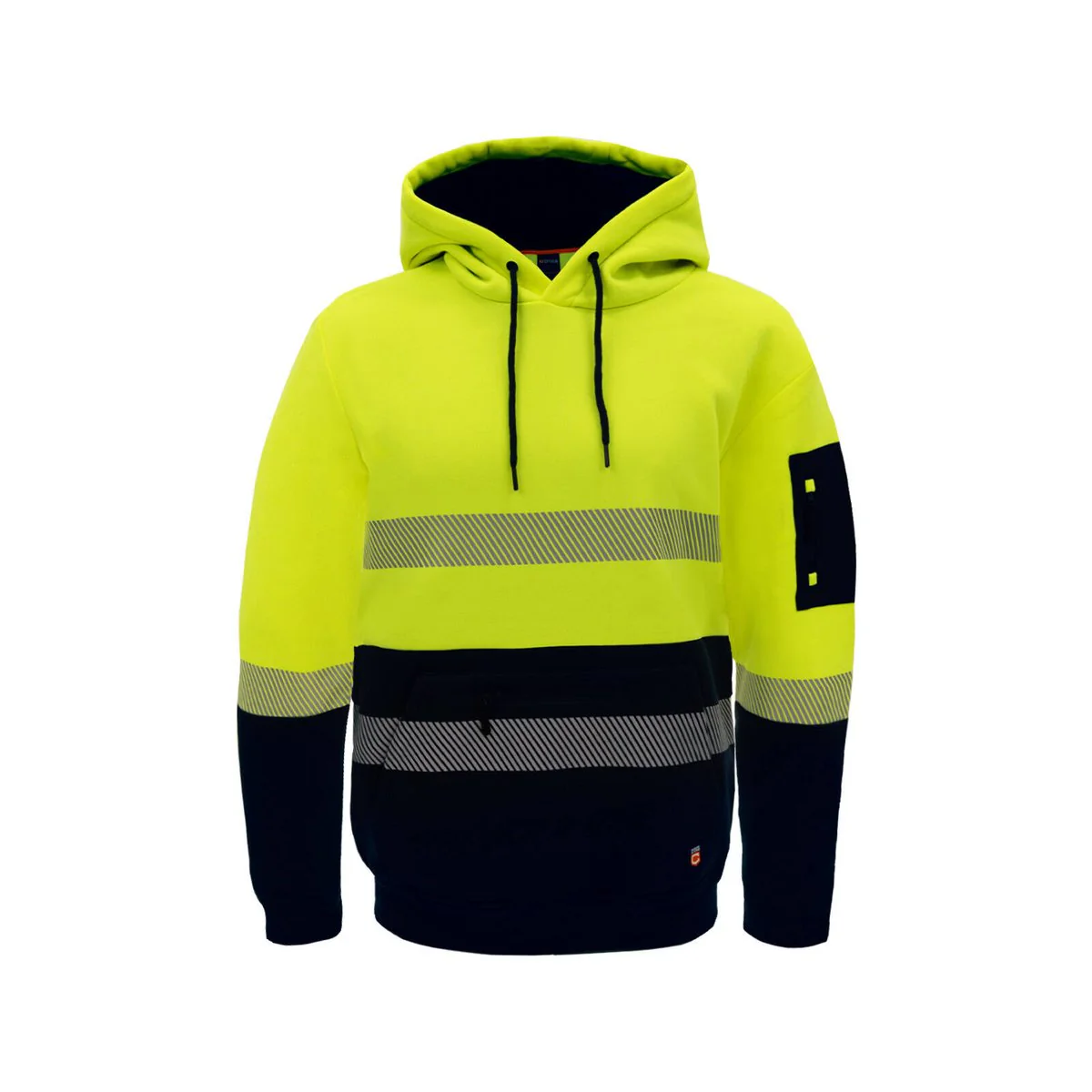 Citeco Yellow Hi Vis Taped Hoodie Small - Reflective Safety - UPF 50+
