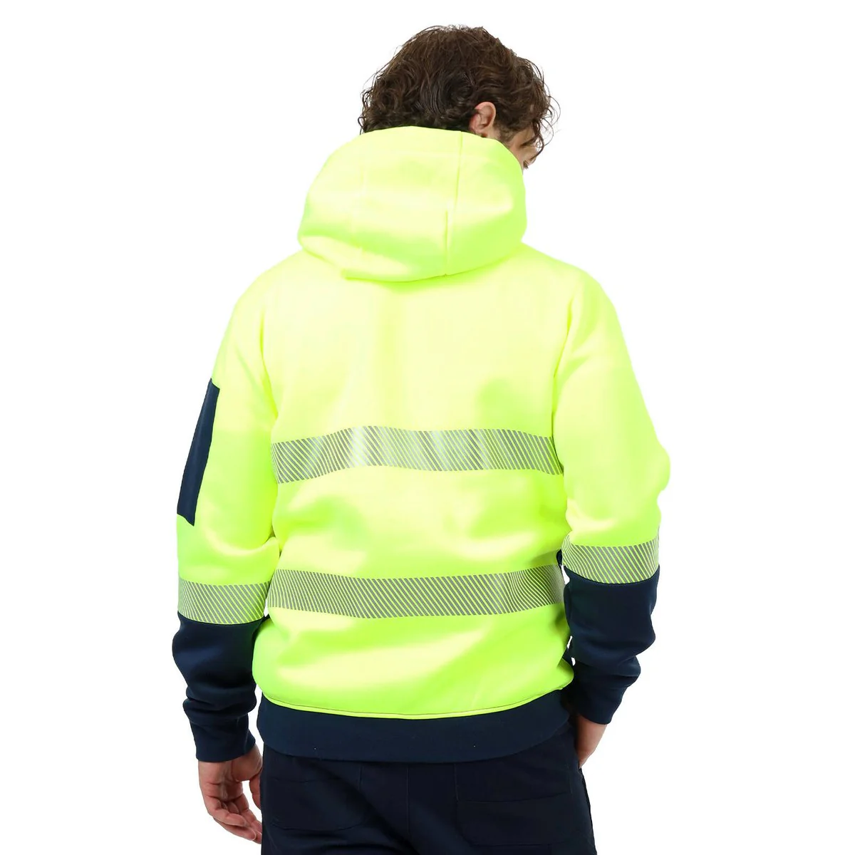 Citeco Yellow Hi Vis Taped Hoodie Small - Reflective Safety - UPF 50+ - Image 5