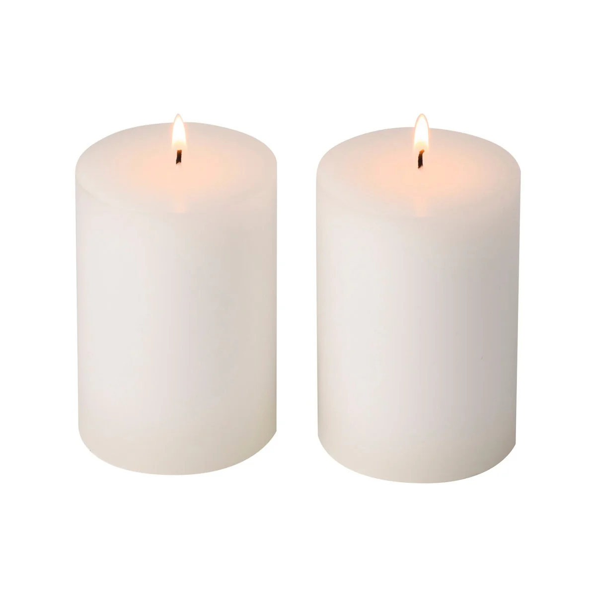 Citronella White Pillar Candle 2 Pack - 10cm - Mosquito Repellent - Image 3