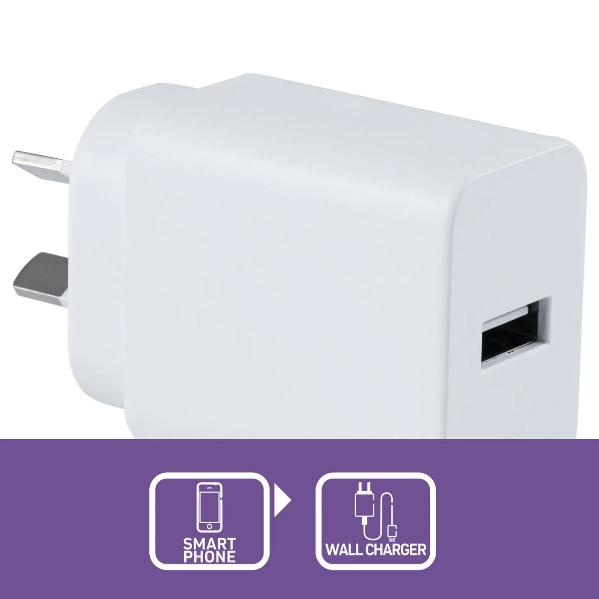 Click 12W USB-A Wall Charger - Compact Design - 5V 2.4A Output - CLK1001B - Image 2