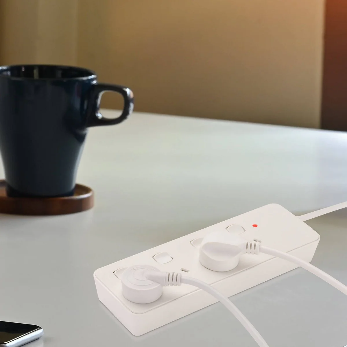 Click 4 Outlet Surge Powerboard - Individually Switched - 80mm x 240mm - Child Safety Shutters - Image 3