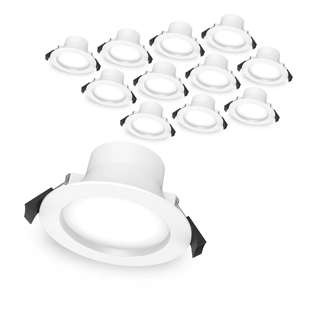Click 8W Recessed CCT Downlight - 90mm - IP54 - 12 Pack - Water-Resistant