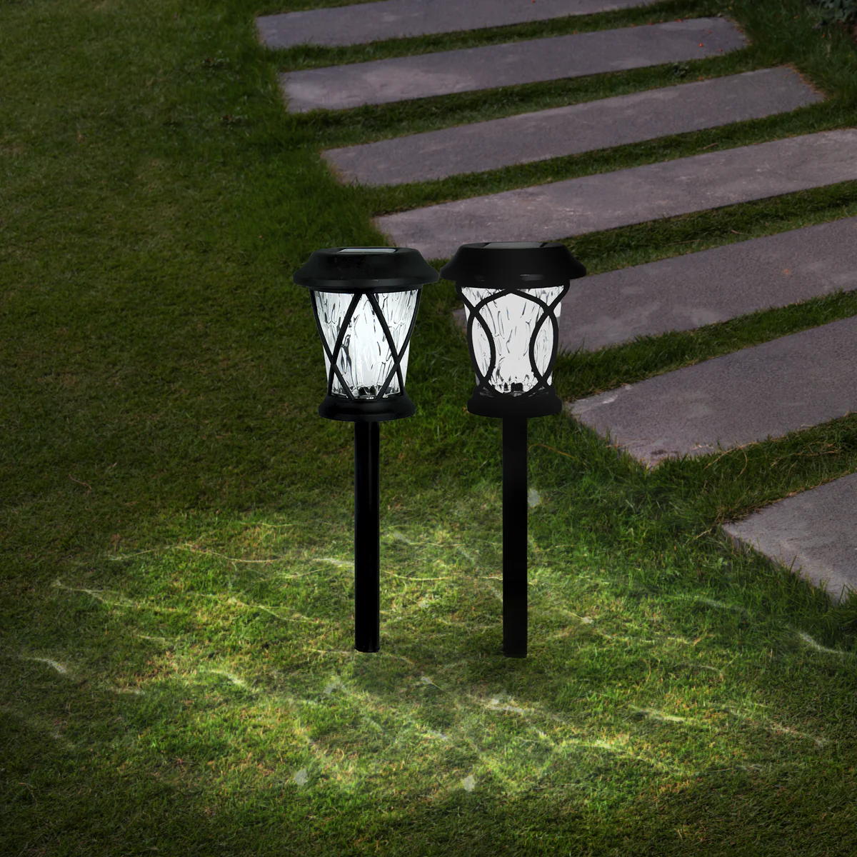Click Douglas Solar LED Pathway Light - 105mm - Stainless Steel - Outdoor Use - Image 3