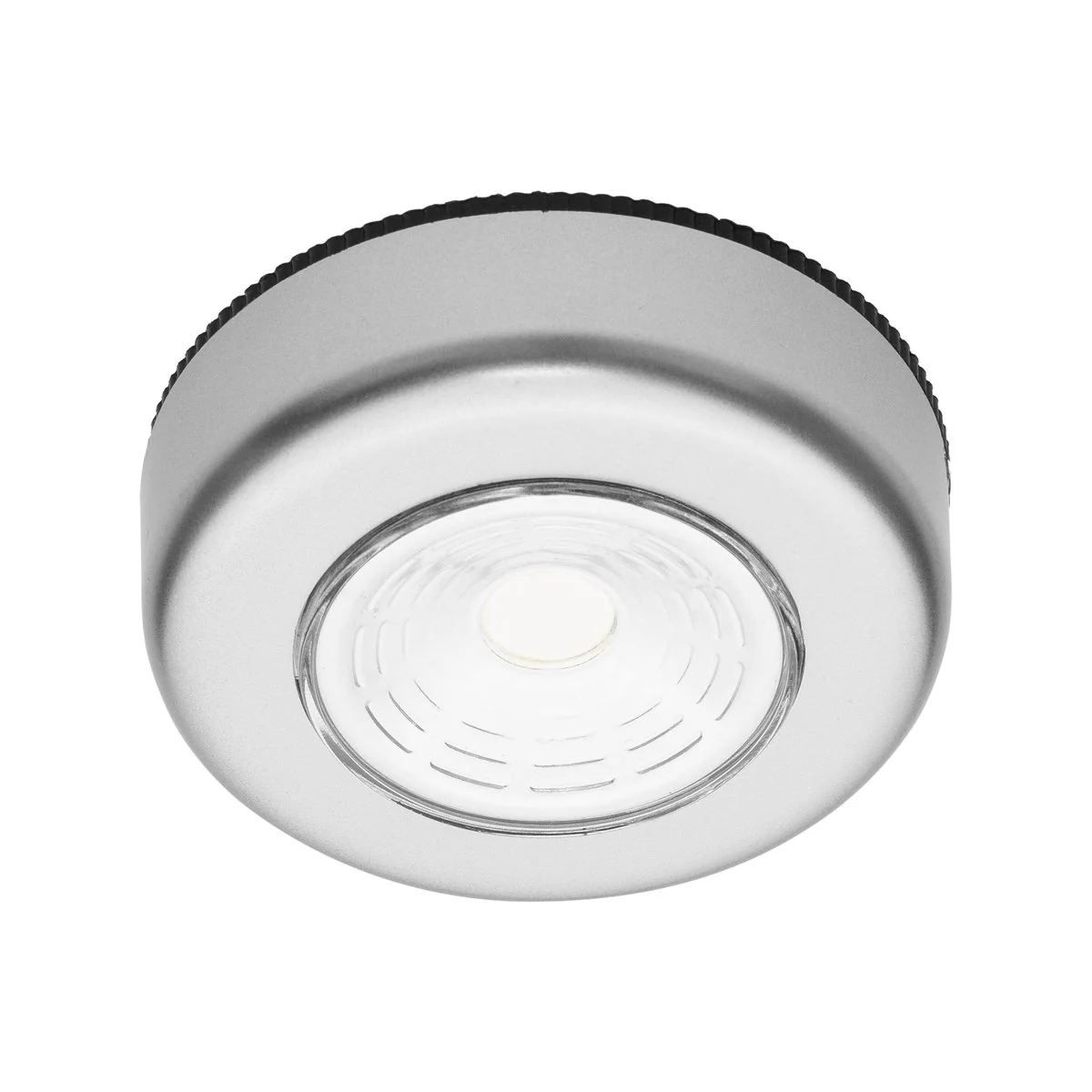 Click Led Puck Lights 4 Pack - Indoor Battery-Operated Lighting - Silver - 168mm x 25mm x 68mm - Image 4