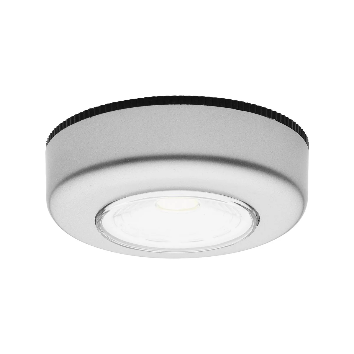 Click Led Puck Lights 4 Pack - Indoor Battery-Operated Lighting - Silver - 168mm x 25mm x 68mm - Image 5