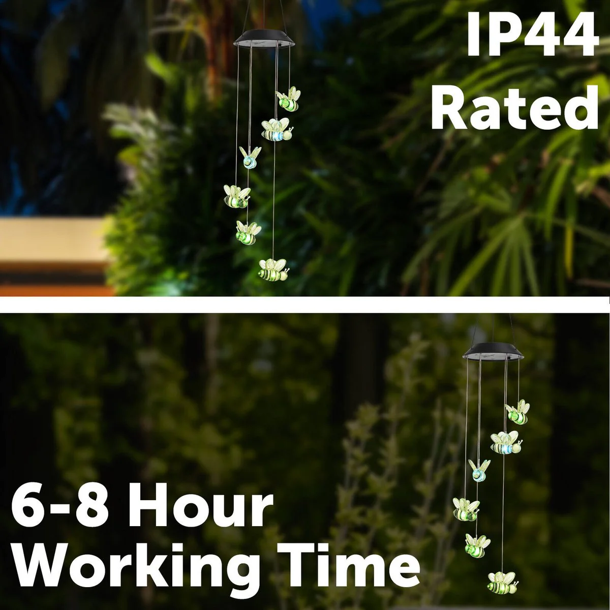 Click Solar Bee Windchime - 6 RGB LED - 125mm x 700mm - Weather Resistant - Image 3