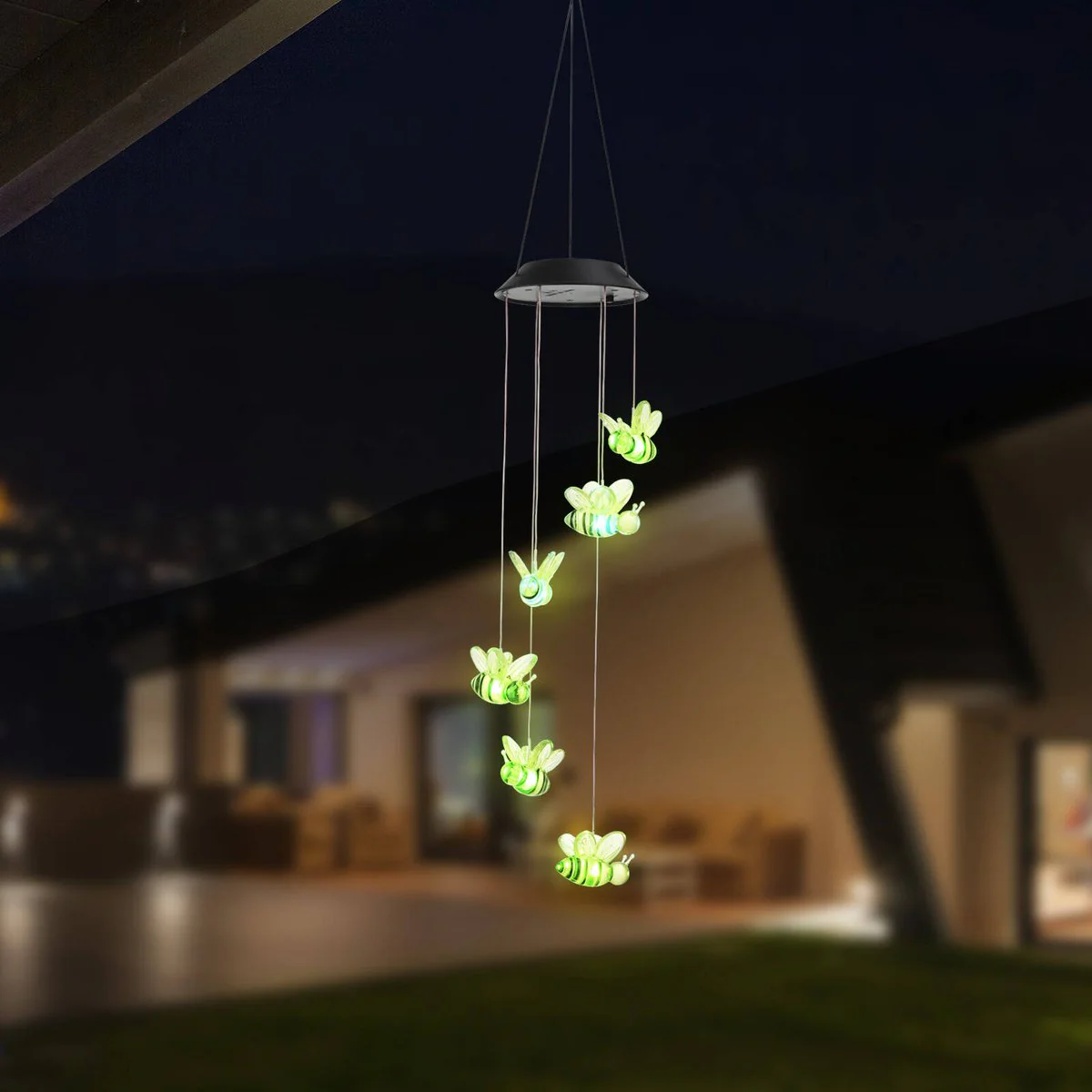 Click Solar Bee Windchime - 6 RGB LED - 125mm x 700mm - Weather Resistant - Image 4