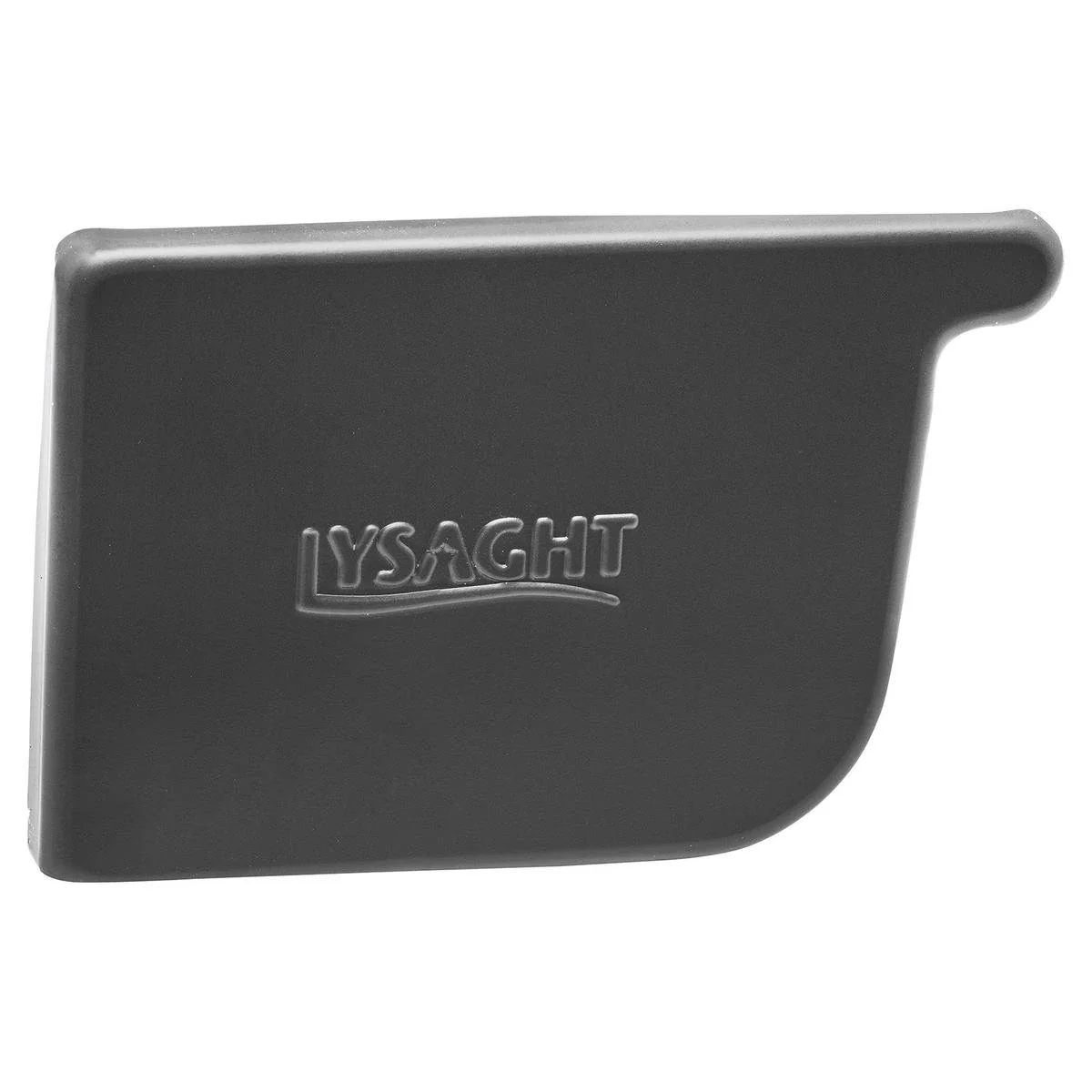 Colorbond 115mm LH Quad Gutter Stop End - Woodland Grey - Neat Finish