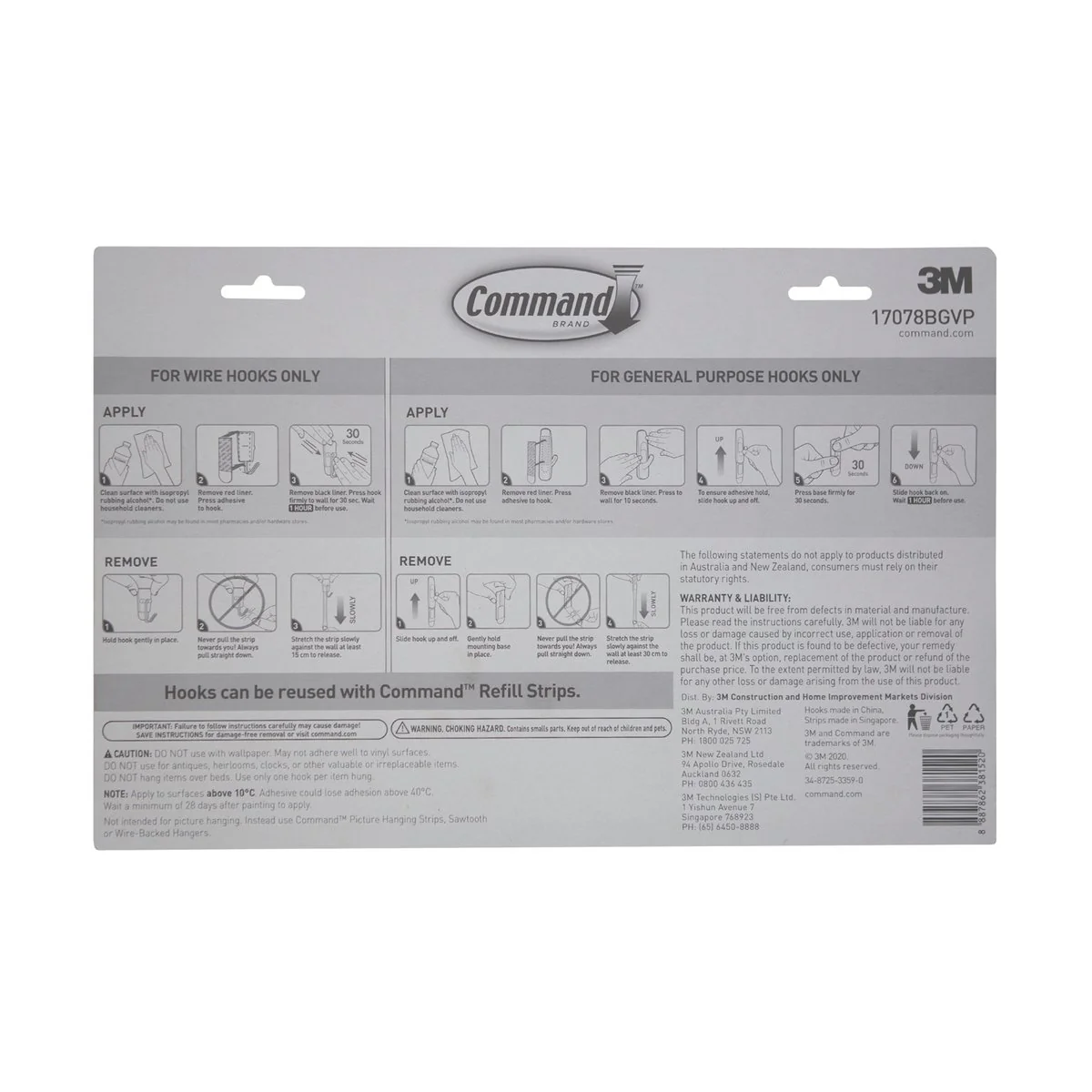 Command Adhesive Hooks - 22 Pack - White - Easy to Hang - Image 3
