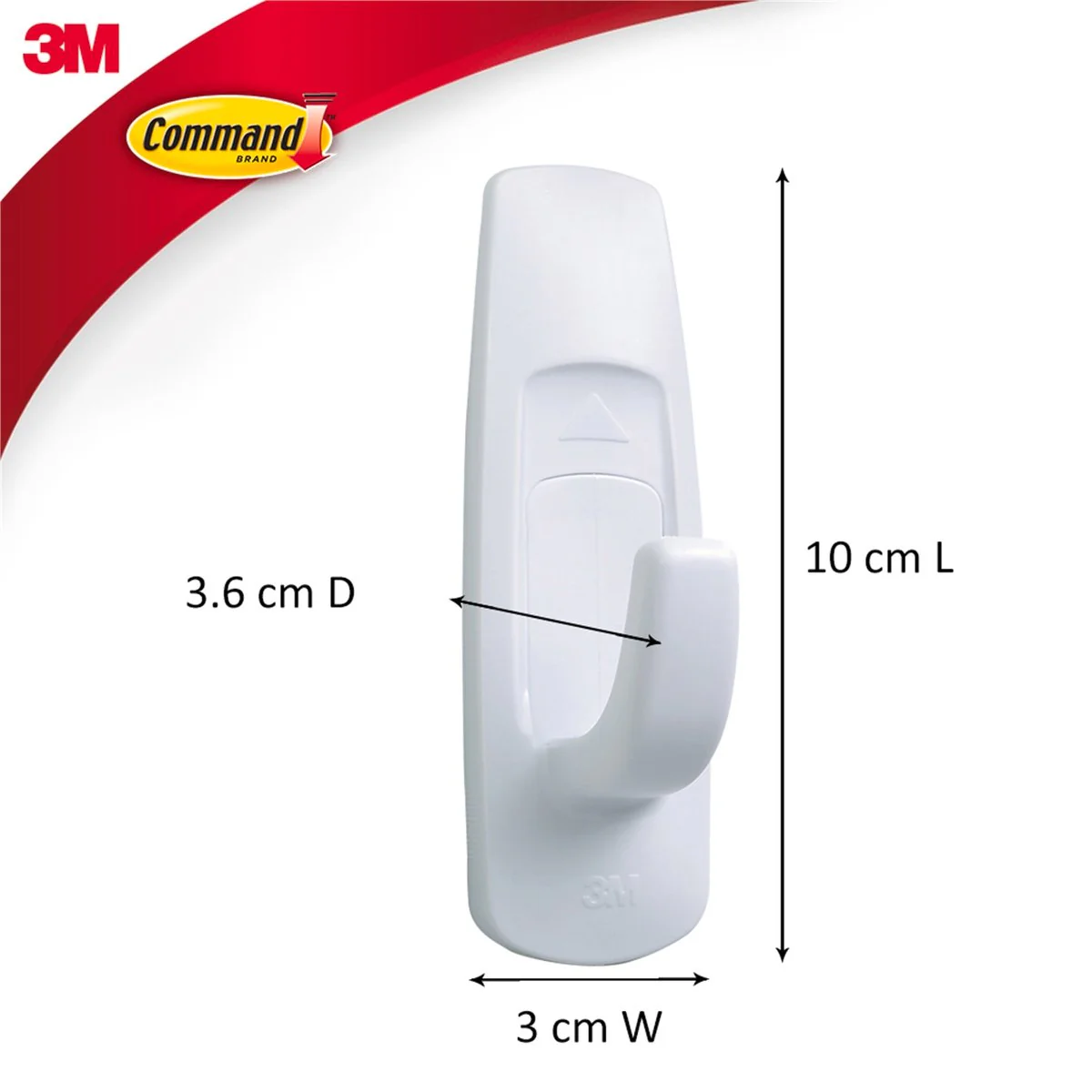 Command Large Hooks - 32mm x 96mm - Plastic - Damage-Free - 4 Pack - Image 3