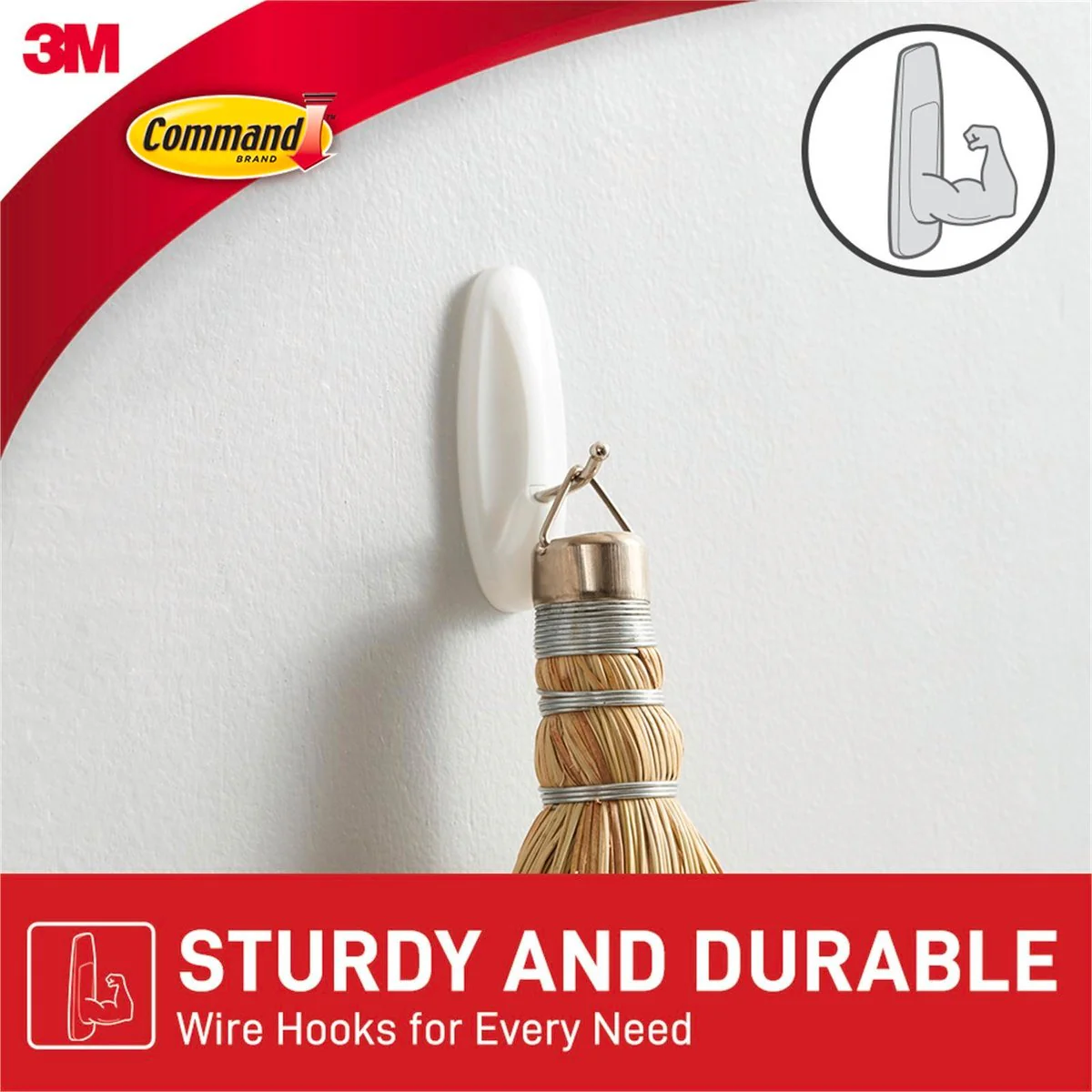 Command Large Wire Hook - 35mm x 100mm - Plastic - Damage-Free Hanging - Image 5