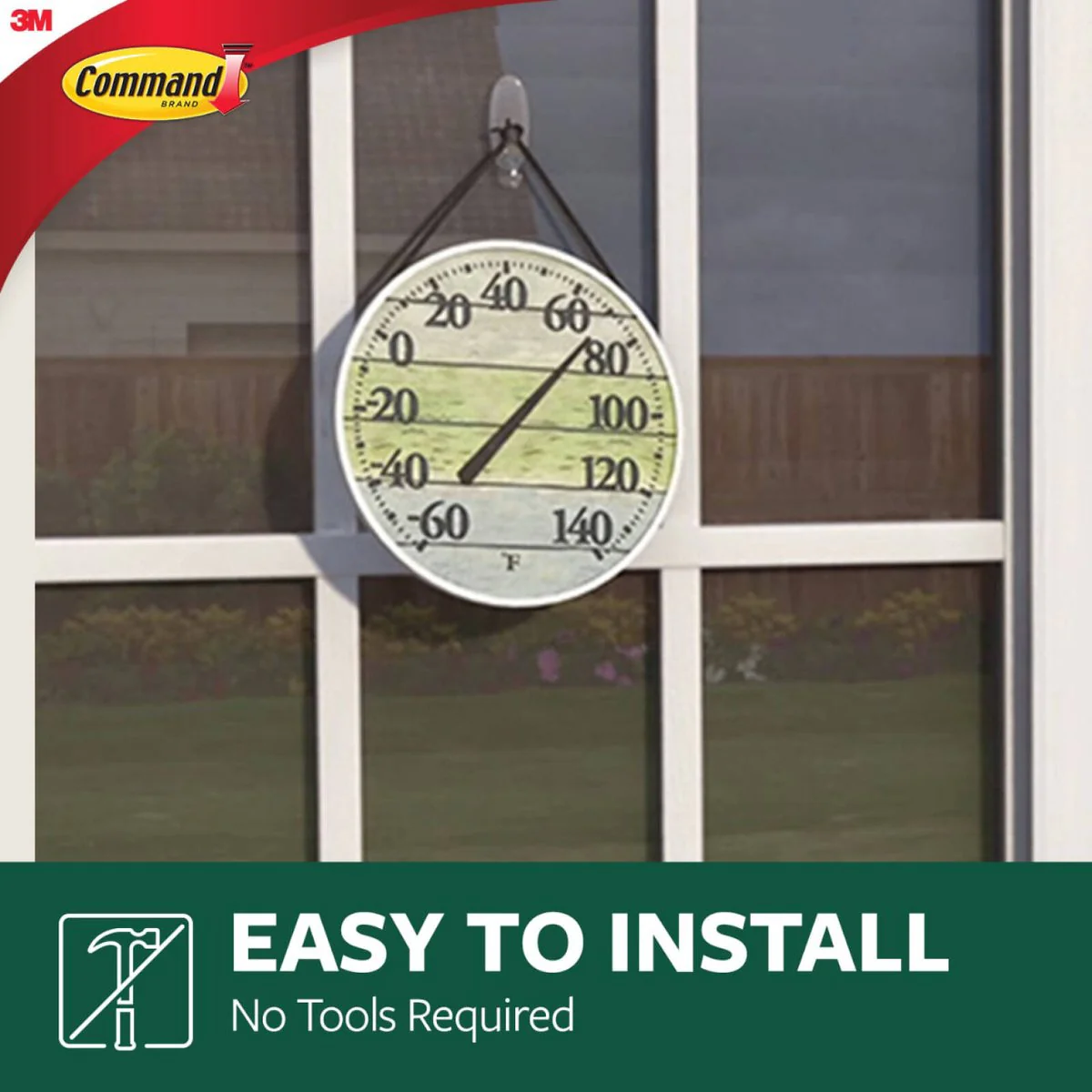 Command Medium Clear Outdoor Window Hook Value Pack - 5 Hooks - Clear - Damage-Free Hanging - Image 5