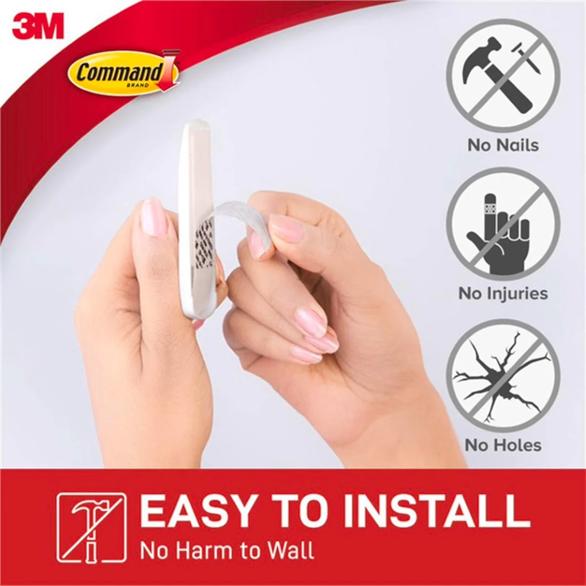Command Medium Refill Strips - 20mm x 70mm - Composite Adhesive - Damage-Free - 9 Pack - Image 4