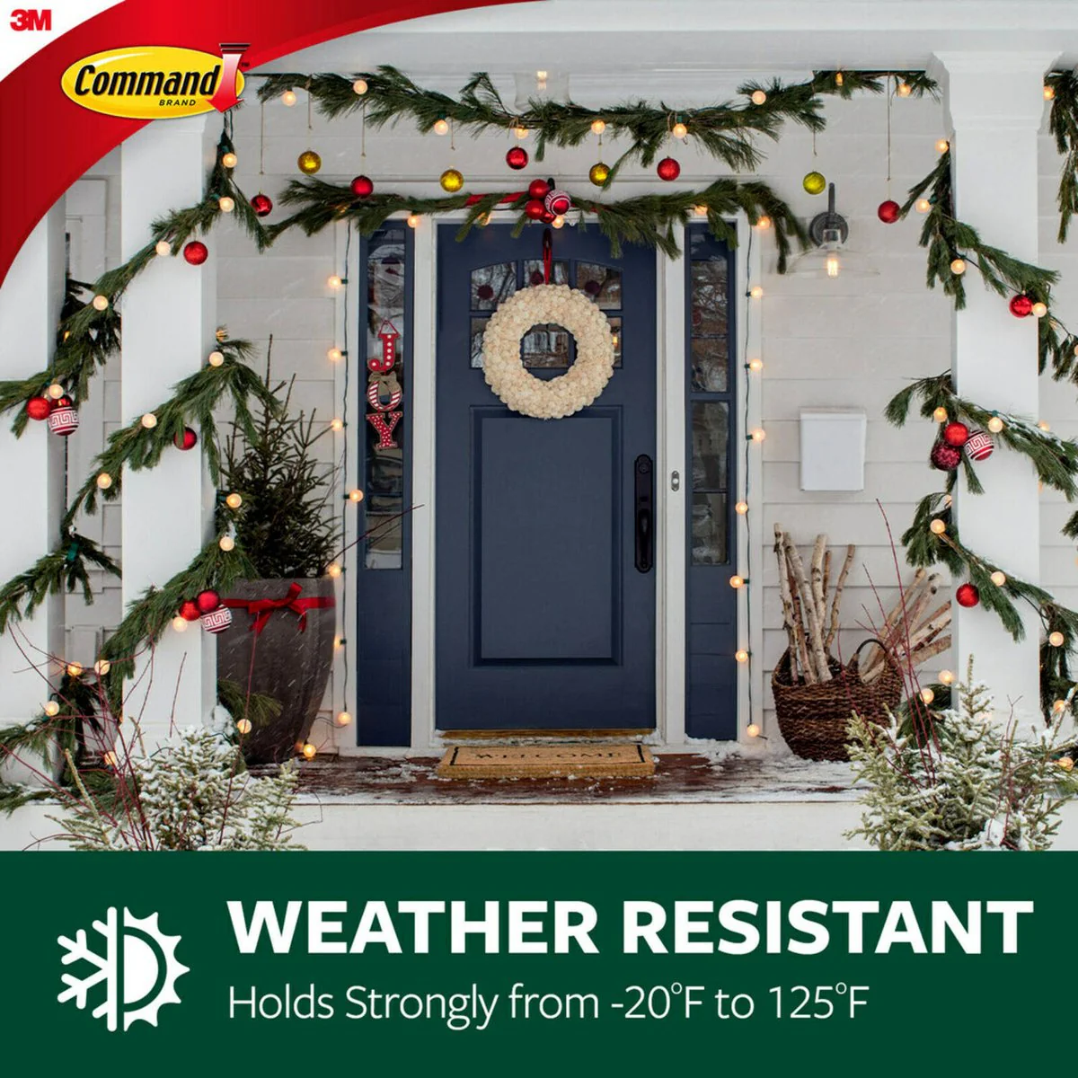 Command Outdoor Medium Slate Hooks - 2 Pack - Holds 3 lbs - Weather Resistant - Image 2
