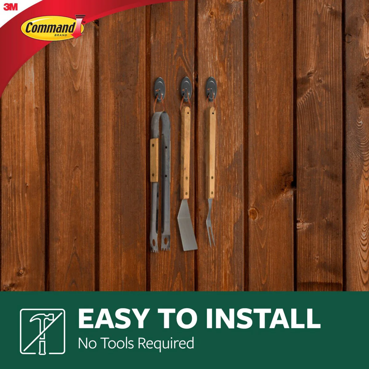 Command Outdoor Medium Slate Hooks - 2 Pack - Holds 3 lbs - Weather Resistant - Image 5