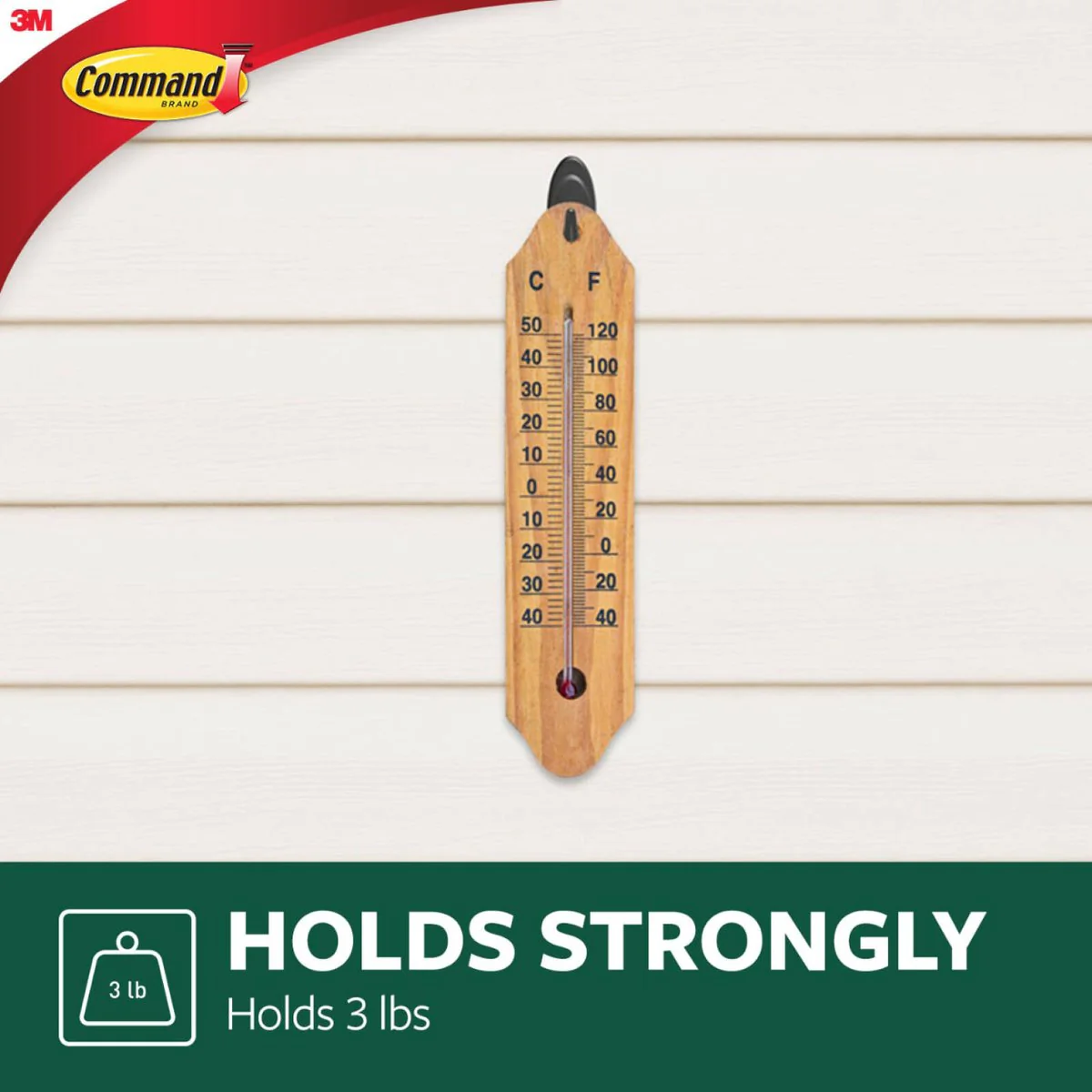 Command Outdoor Medium Slate Hooks - 2 Pack - Holds 3 lbs - Weather Resistant - Image 6