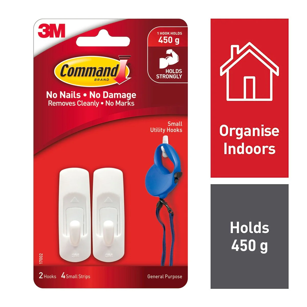 Command Small Hooks - 2 Pack - Plastic - Damage-Free Hanging - Image 2