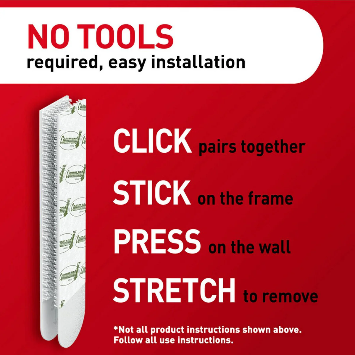 Command White Picture Hanging Strip Mixed Pack 16 Pairs - 96.5mm x 165.1mm - Damage-Free Hanging - Image 2