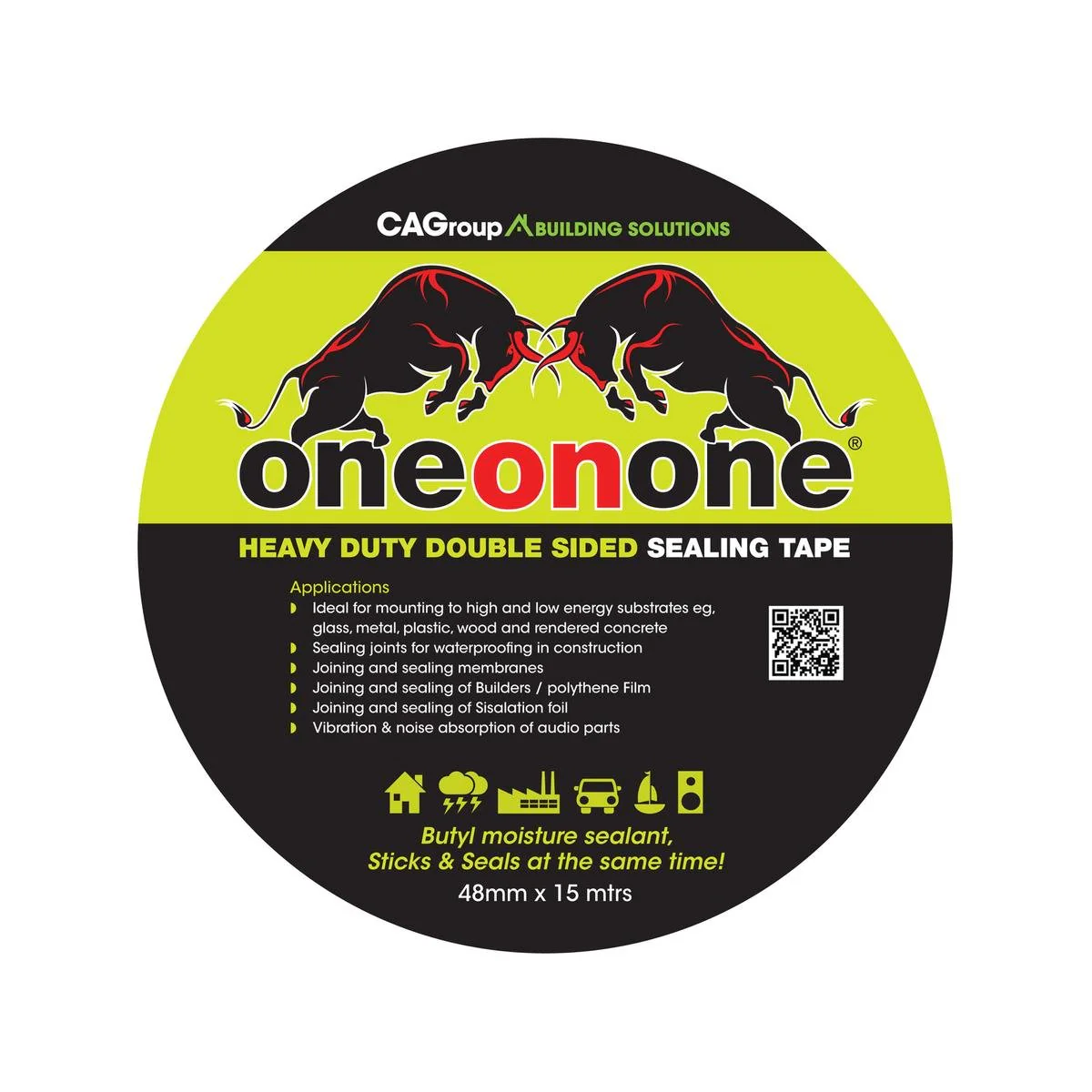 Consolidated Alloys Double Sided Tape - 48mm x 15m - Butyl Rubber - Waterproof