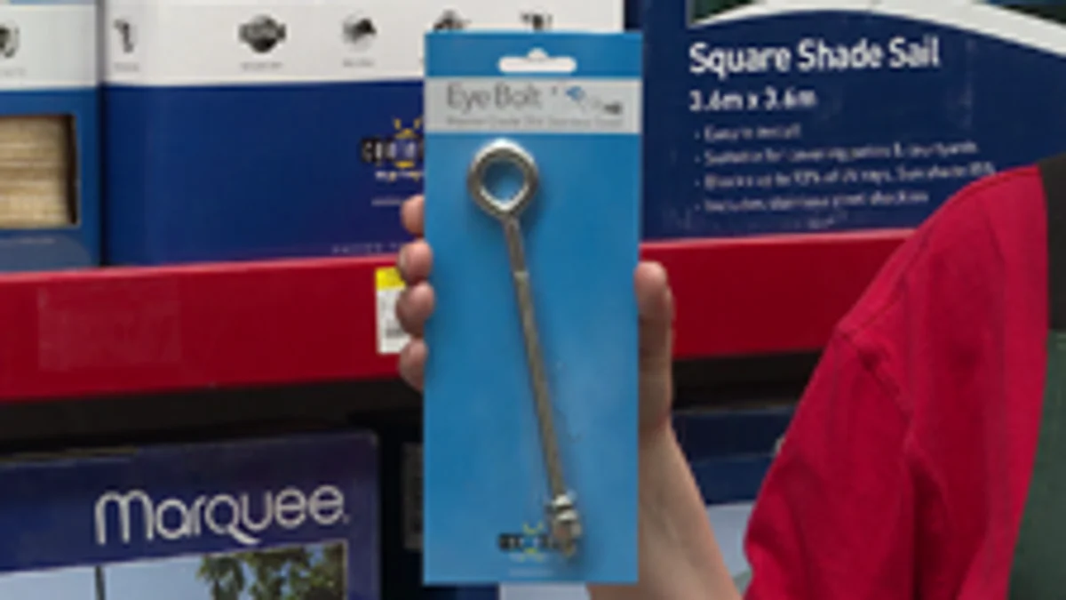 Coolaroo Shade Sail Eye Bolt - 30mm - Marine Grade Stainless Steel - Easy Use - Image 3
