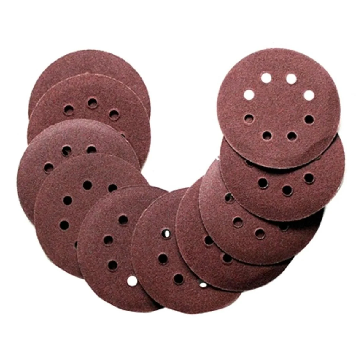 Craftright 125mm Hook and Loop Sanding Discs 10 Pack 80 120 Grit Durable
