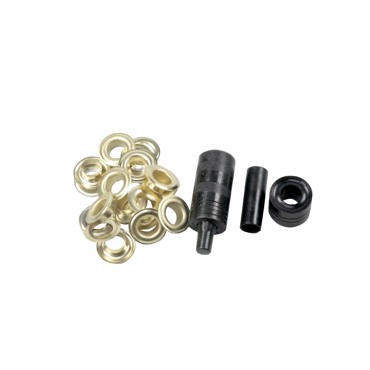 Craftright 15 Piece Grommet Repair Kit - 12.5mm Metal Grommets - Black