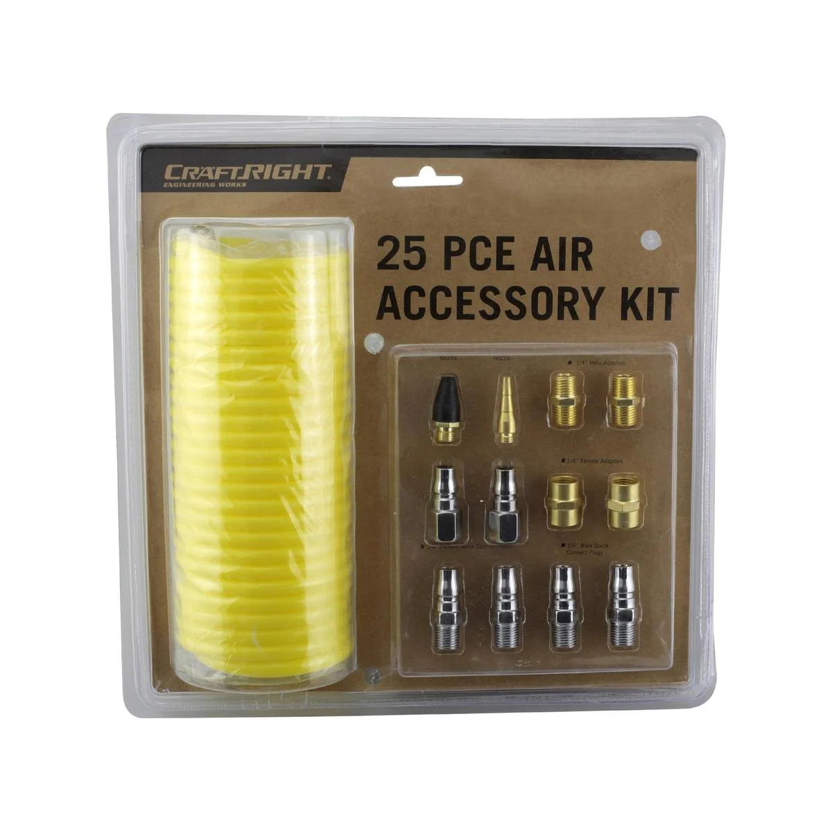 Craftright 25 Piece Air Tool Accessory Kit - Lightweight - Portable - Versatile