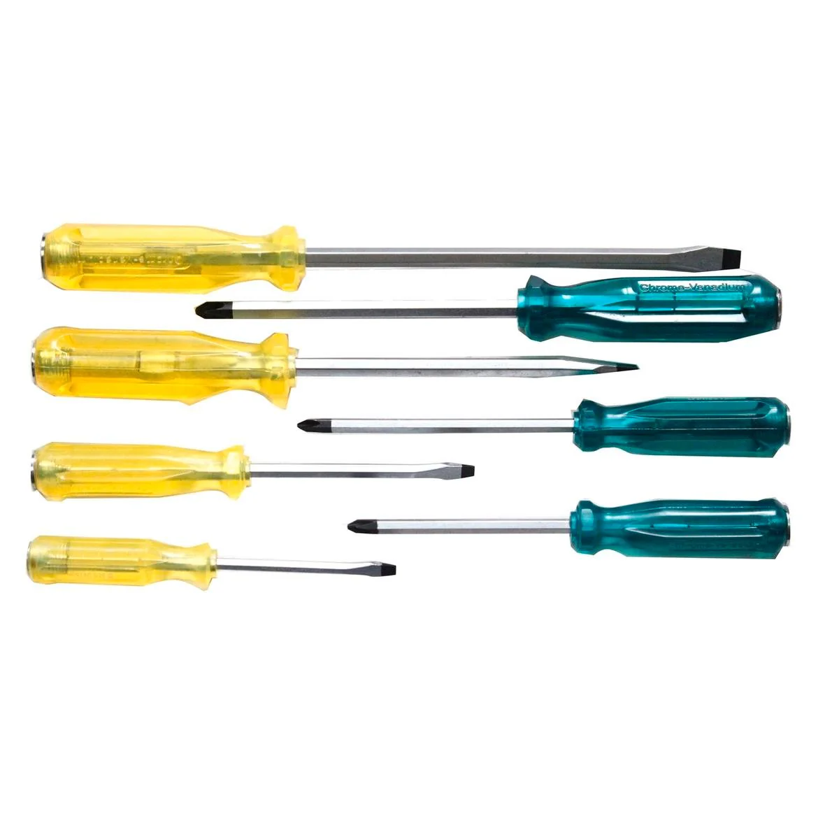 Craftright 7 Piece Screwdriver Set - Steel - Plastic Handles - Durable