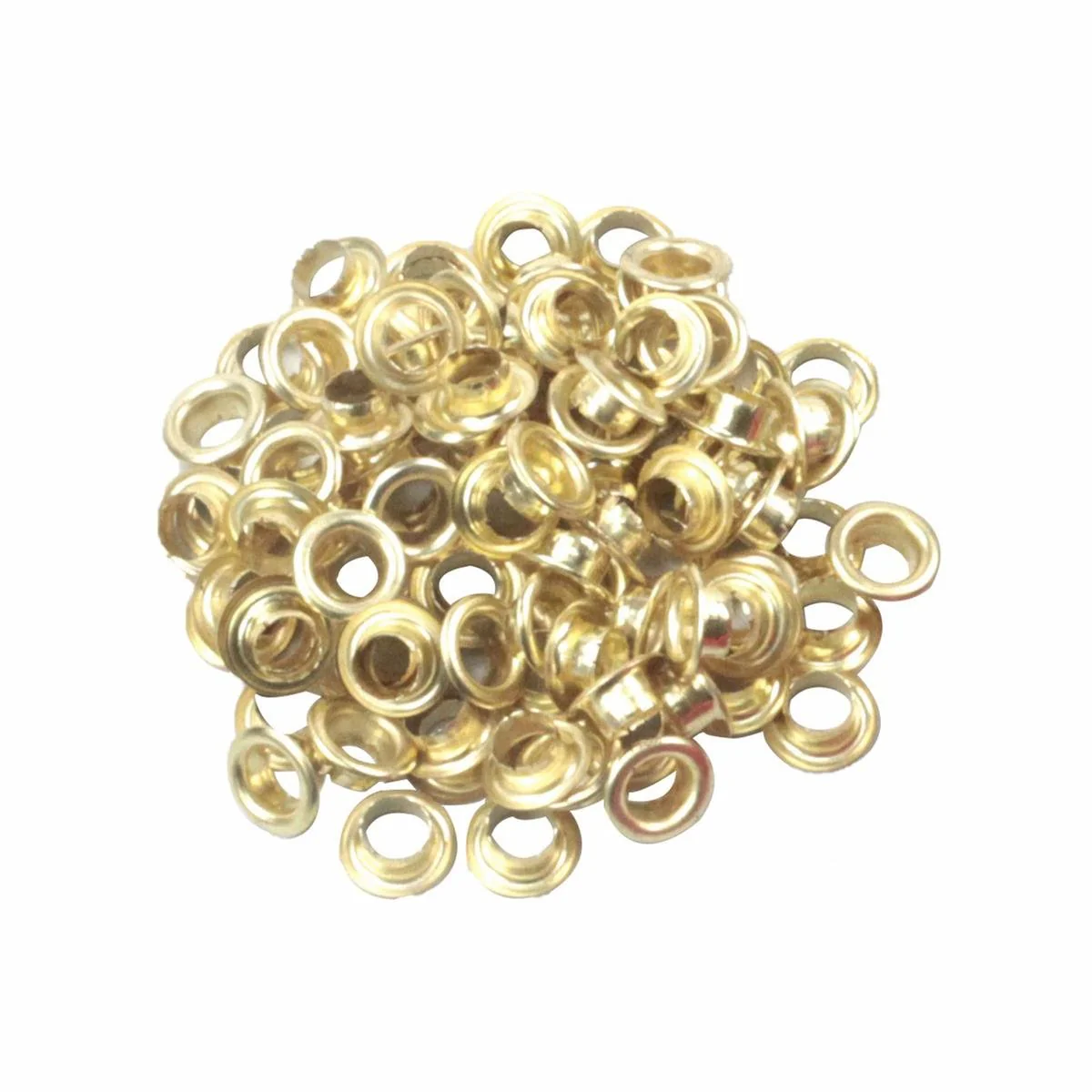 Craftright 7mm Eyelets 200 Pack - Brass Plated Steel - Gold