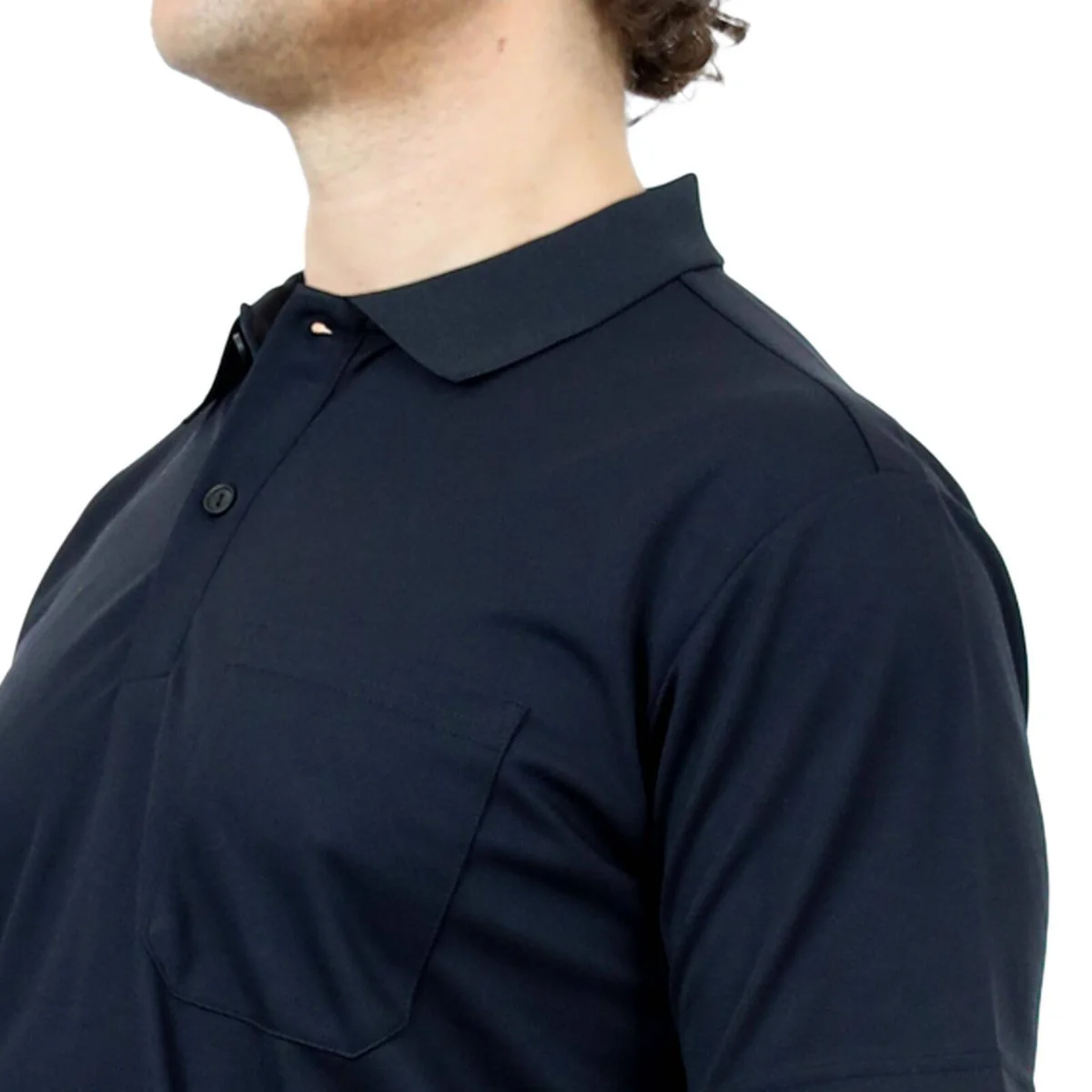 Craftright Black Short Sleeve Polo XL - Lightweight - Ribbed Collar - Pocket - Image 4