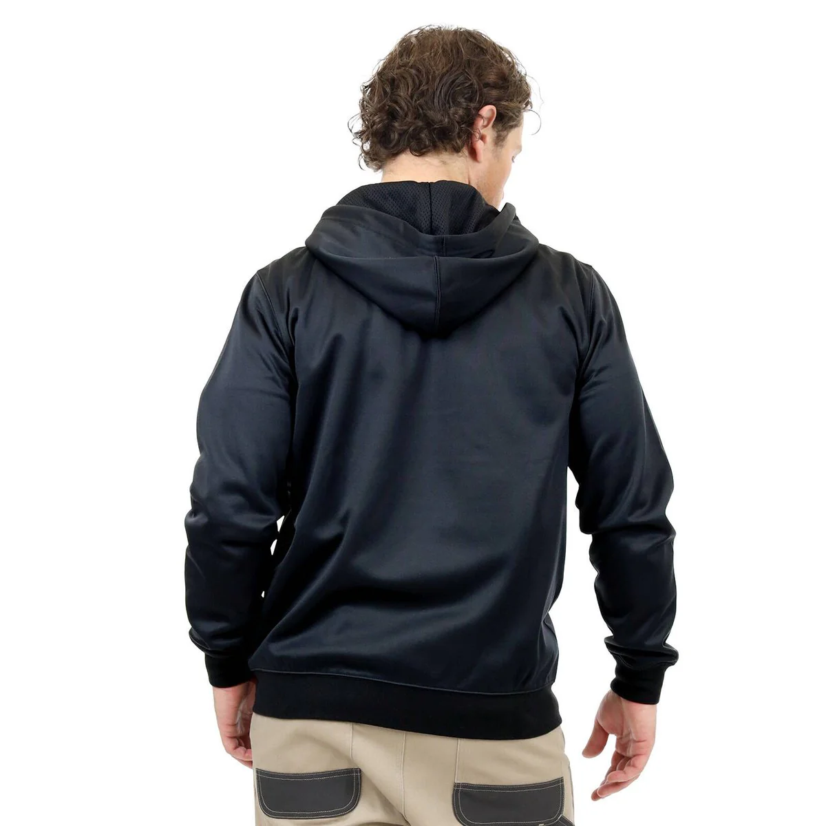Craftright Black Zip Thru Hoodie - XL - Soft Fleece - Hi-Vis Design - Image 5