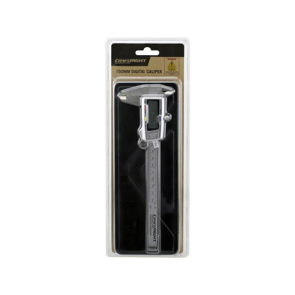 Craftright Digital Caliper - 150mm - Stainless Steel - Large LCD Display - Image 2