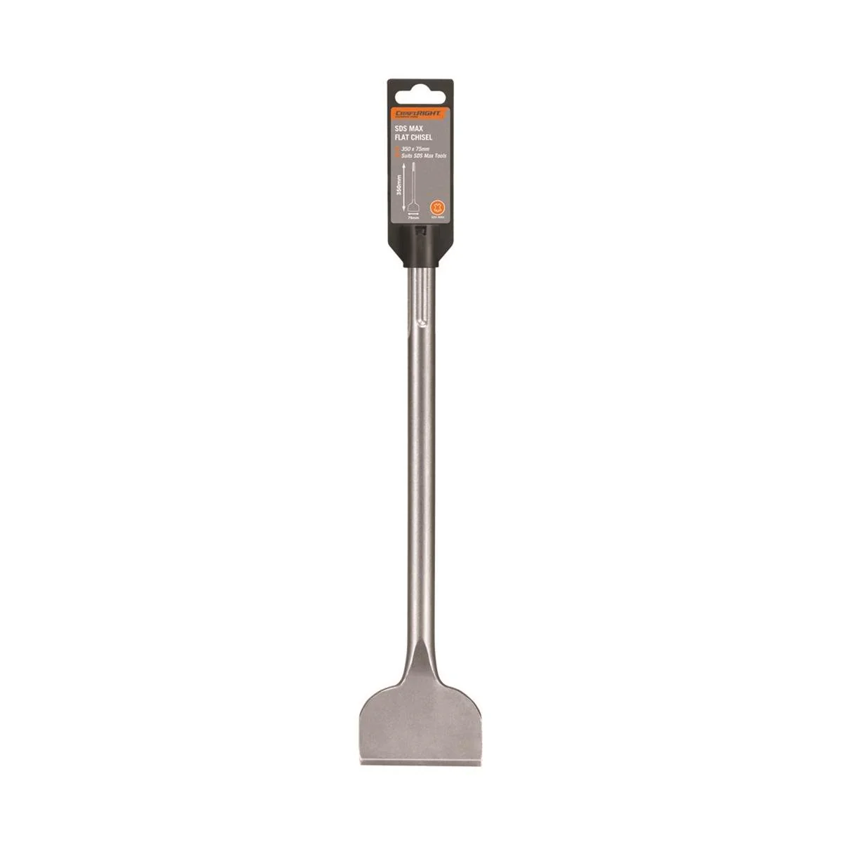 Craftright SDS Max Flat Chisel Bit 350mm x 75mm Steel Durable