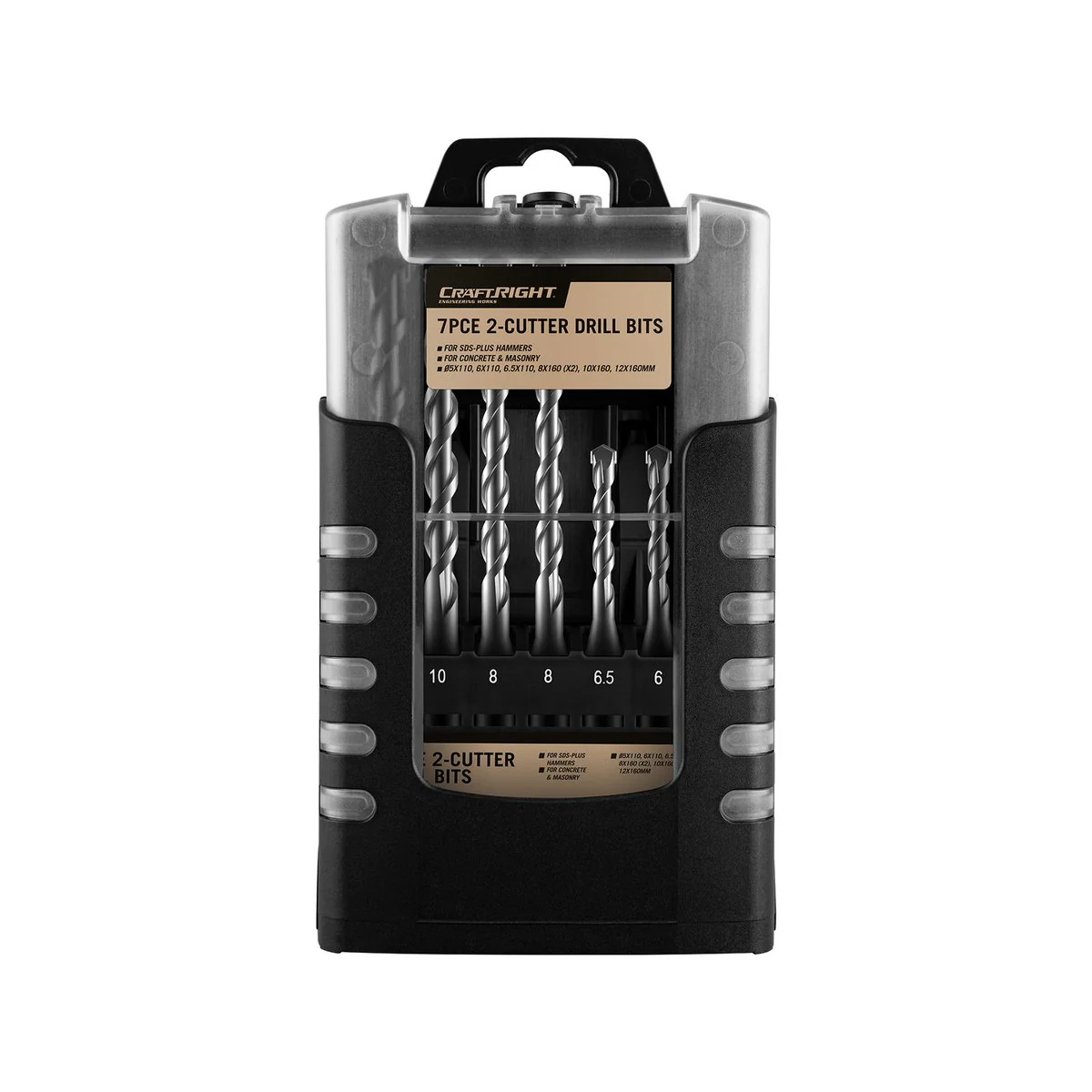 Craftright SDS-Plus Drill Bit Set - 7 Piece - Metal - Concrete Use